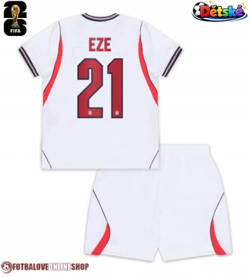 Anglie Eberechi Eze #21 Domácí dres komplet pro Děti MS 2026 Krátkým Rukávem (+ Krátké kalhoty)